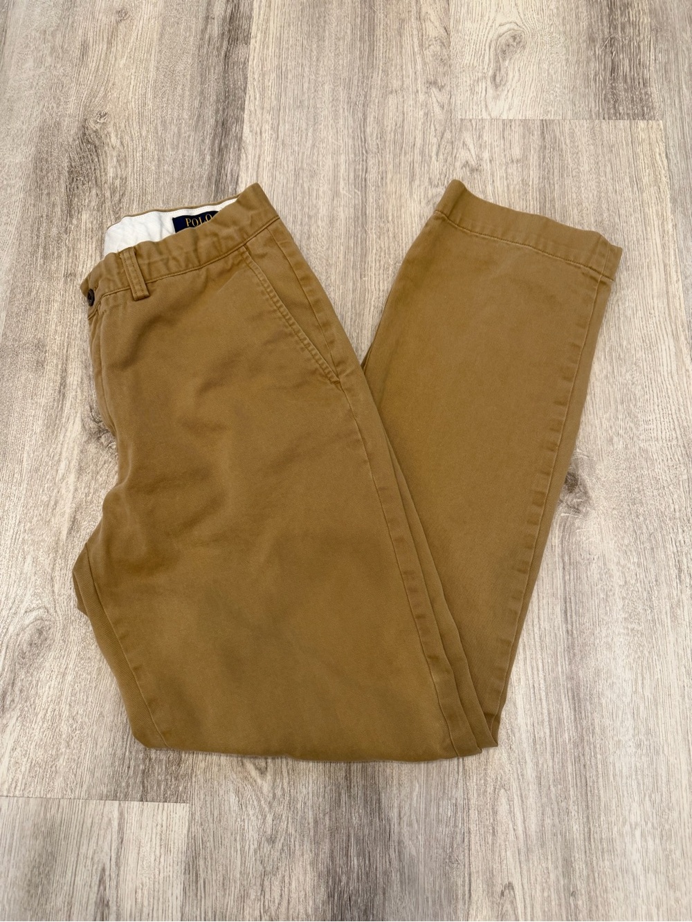 Polo Ralph Lauren 32x32 Brown Khaki Chino Pants 100% Cotton Preppy